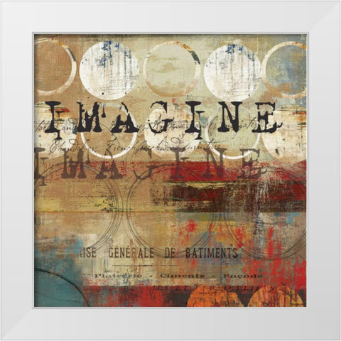 Imagine - Mini White Modern Wood Framed Art Print by Reeves, Tom