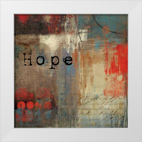 Hope - Mini White Modern Wood Framed Art Print by Reeves, Tom