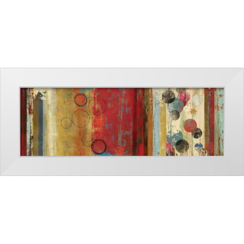 Field of Red Abstract  White Modern Wood Framed Art Print by Reeves, Tom