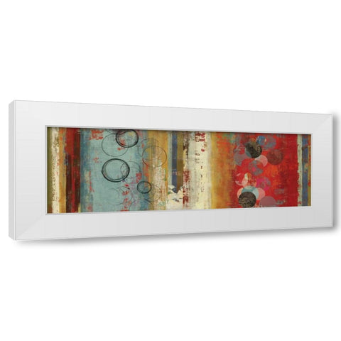 Field of Blue Abstract - create White Modern Wood Framed Art Print by Reeves, Tom