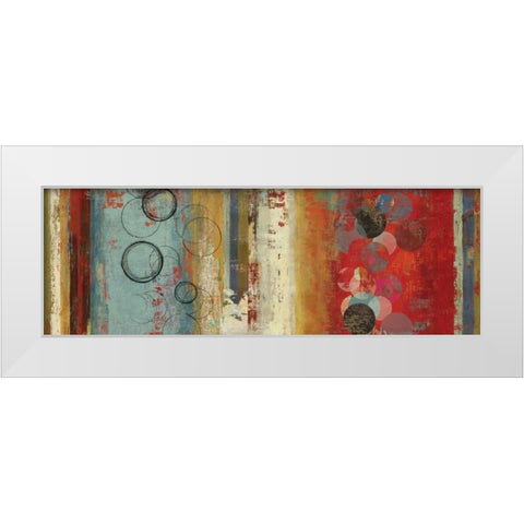 Field of Blue Abstract - create White Modern Wood Framed Art Print by Reeves, Tom