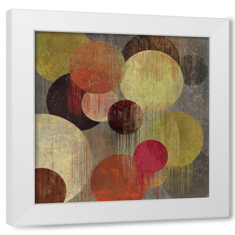 Magenta Bubbles I White Modern Wood Framed Art Print by Reeves, Tom