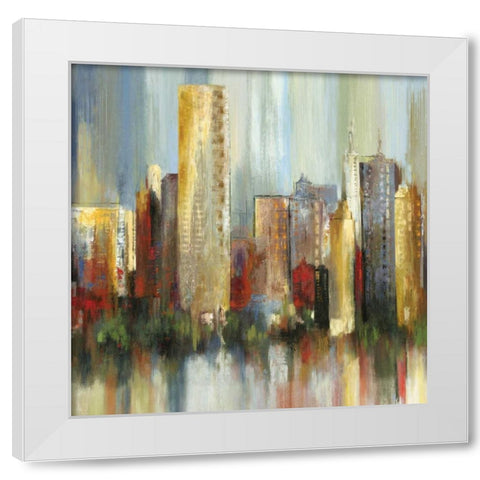 Metropolis I - Mini White Modern Wood Framed Art Print by Reeves, Tom