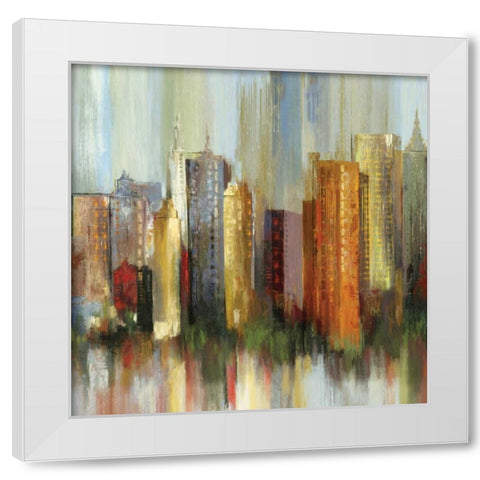Metropolis II - Mini White Modern Wood Framed Art Print by Reeves, Tom