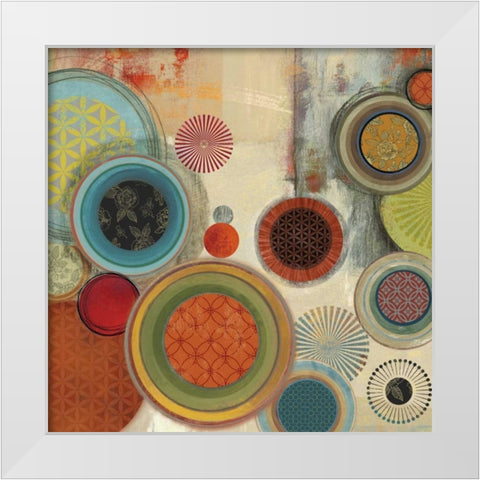 Motions I White Modern Wood Framed Art Print by Reeves, Tom