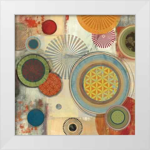 Motions II White Modern Wood Framed Art Print by Reeves, Tom