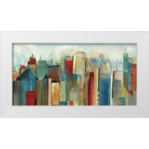 Sunlight City White Modern Wood Framed Art Print by Reeves, Tom