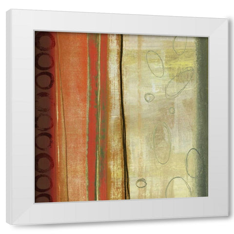 Oasis Circles I White Modern Wood Framed Art Print by Reeves, Tom