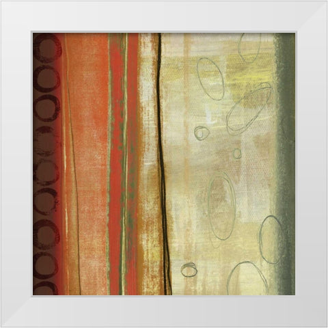 Oasis Circles I White Modern Wood Framed Art Print by Reeves, Tom