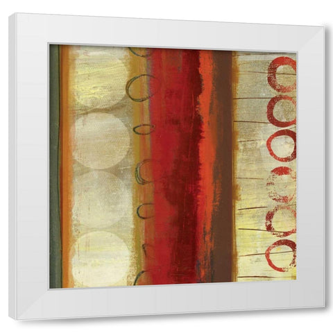 Oasis Circles II White Modern Wood Framed Art Print by Reeves, Tom