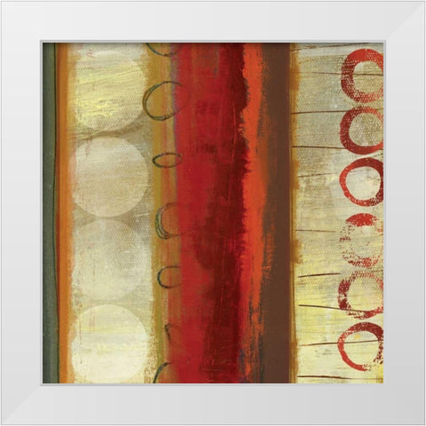 Oasis Circles II White Modern Wood Framed Art Print by Reeves, Tom