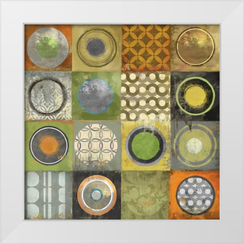 To the Beat II White Modern Wood Framed Art Print by Reeves, Tom