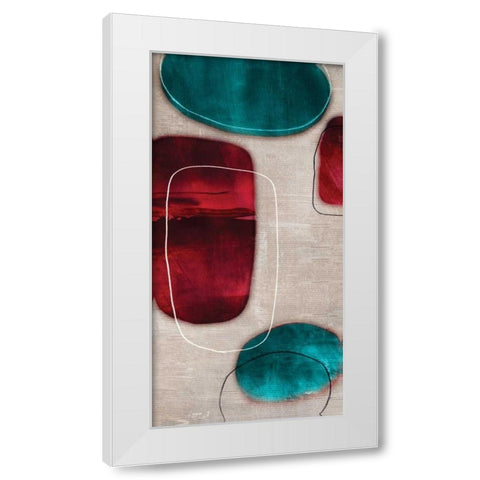 Cherry Shades II White Modern Wood Framed Art Print by Reeves, Tom