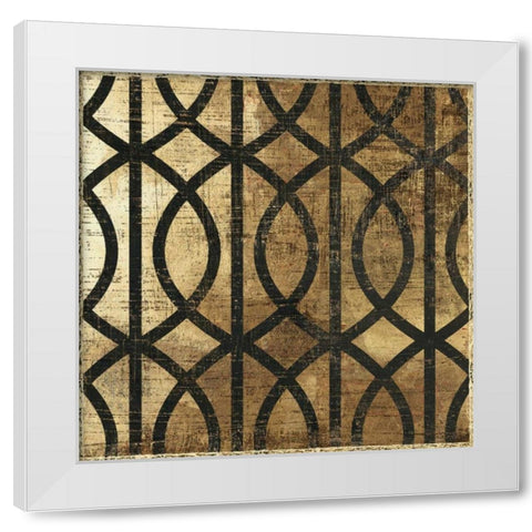 Art Deco III White Modern Wood Framed Art Print by Reeves, Tom