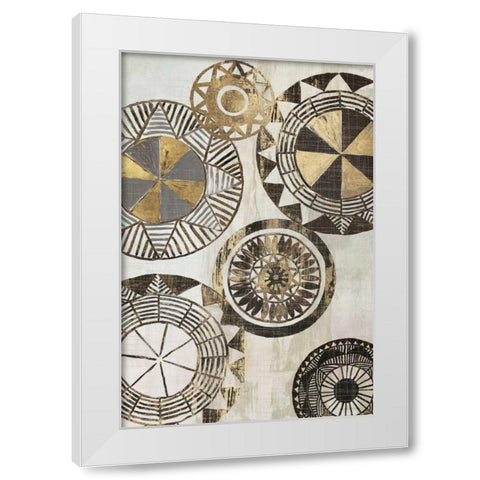 African Rings I  White Modern Wood Framed Art Print by Reeves, Tom