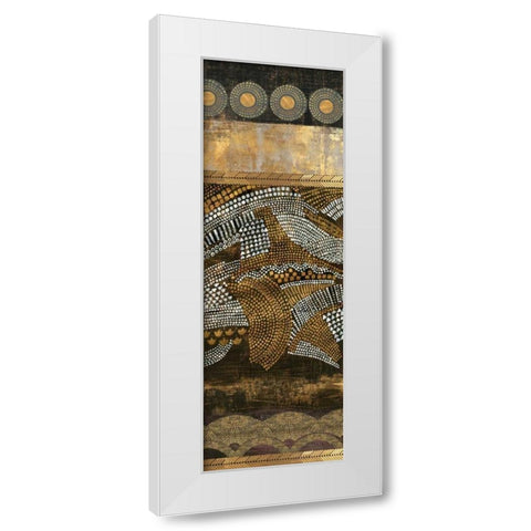 Art Nouveau II White Modern Wood Framed Art Print by Reeves, Tom