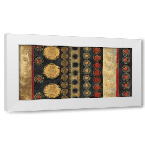 Gold Klimt White Modern Wood Framed Art Print by Reeves, Tom