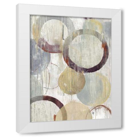 Distressed Rings II White Modern Wood Framed Art Print by Reeves, Tom