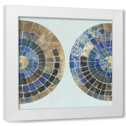 Medallion White Modern Wood Framed Art Print by Reeves, Tom