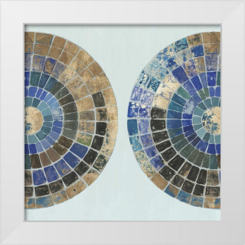 Medallion White Modern Wood Framed Art Print by Reeves, Tom