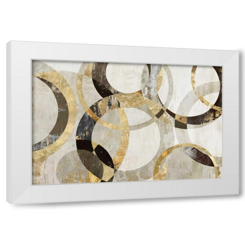 Overlaps White Modern Wood Framed Art Print by Reeves, Tom