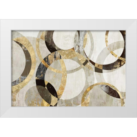 Overlaps White Modern Wood Framed Art Print by Reeves, Tom