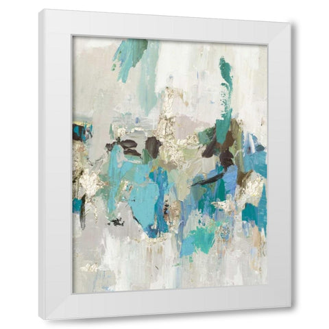 Blue Silver II White Modern Wood Framed Art Print by Reeves, Tom