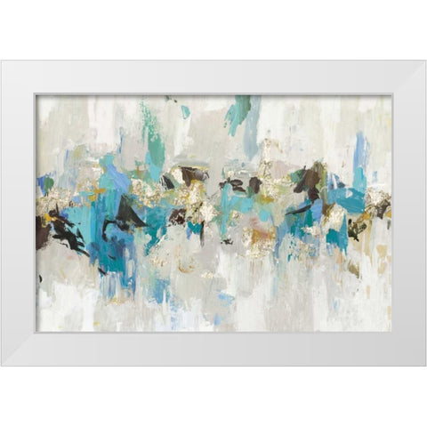 Blue Silver III White Modern Wood Framed Art Print by Reeves, Tom