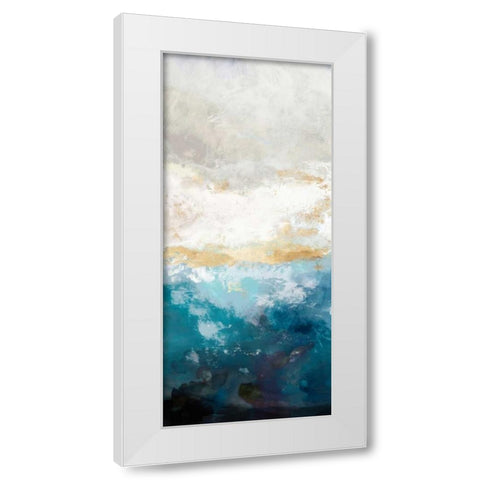 Water Gold I White Modern Wood Framed Art Print by Reeves, Tom