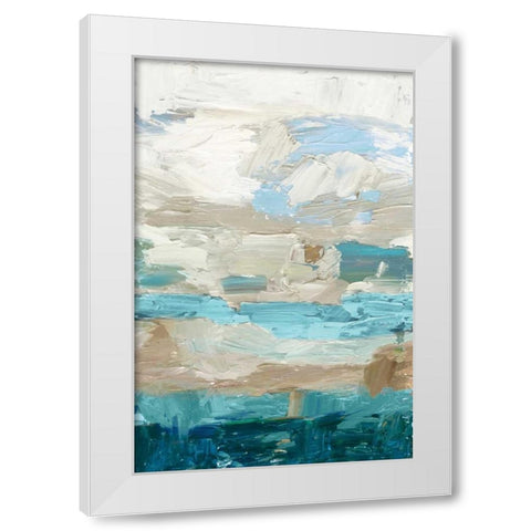Soft Shore White Modern Wood Framed Art Print by Reeves, Tom