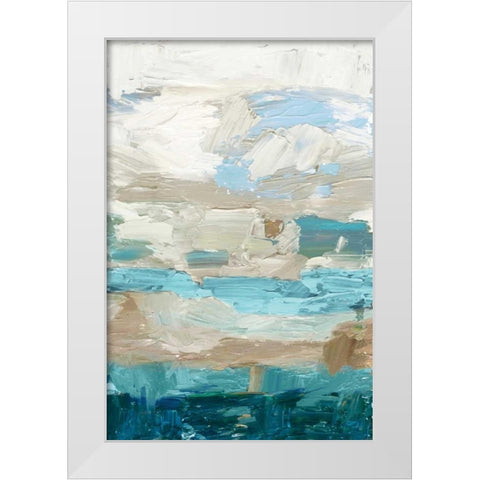 Soft Shore White Modern Wood Framed Art Print by Reeves, Tom