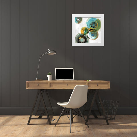 Spirals III White Modern Wood Framed Art Print by Reeves, Tom