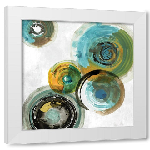 Spirals III White Modern Wood Framed Art Print by Reeves, Tom