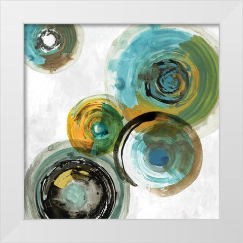 Spirals III White Modern Wood Framed Art Print by Reeves, Tom