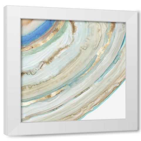 Marbled Ring I White Modern Wood Framed Art Print by Reeves, Tom