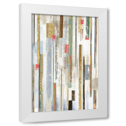 Linear Lines White Modern Wood Framed Art Print by Reeves, Tom