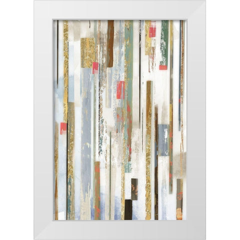 Linear Lines White Modern Wood Framed Art Print by Reeves, Tom