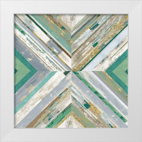 Crossbeat White Modern Wood Framed Art Print by Reeves, Tom