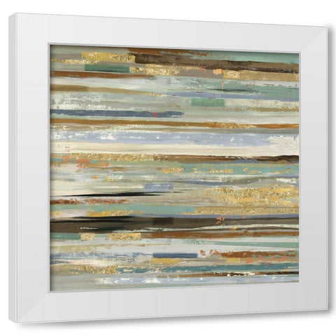 Plank White Modern Wood Framed Art Print by Reeves, Tom