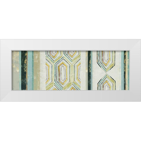 Mohawk Panel I White Modern Wood Framed Art Print by Reeves, Tom