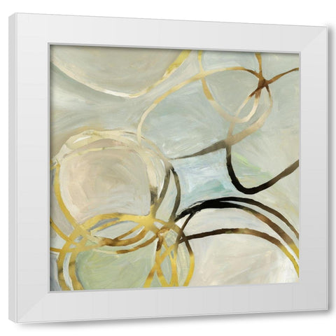 Linked II White Modern Wood Framed Art Print by Reeves, Tom