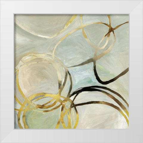 Linked II White Modern Wood Framed Art Print by Reeves, Tom
