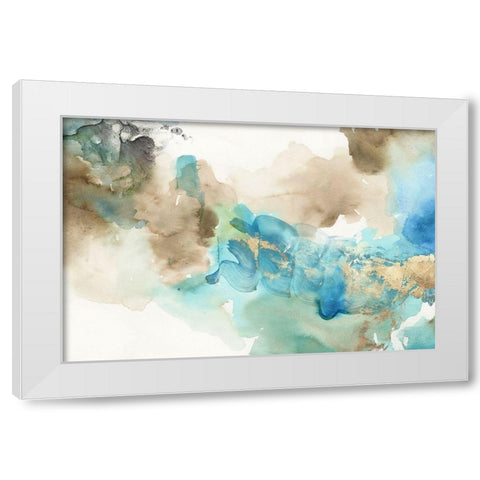 Space Abstract White Modern Wood Framed Art Print by Reeves, Tom