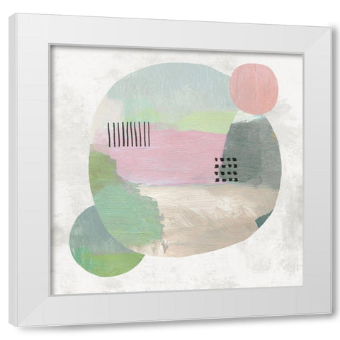 Wool Circles I White Modern Wood Framed Art Print by Reeves, Tom