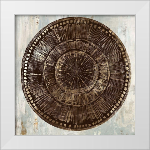 Zulu Gold I White Modern Wood Framed Art Print by Reeves, Tom