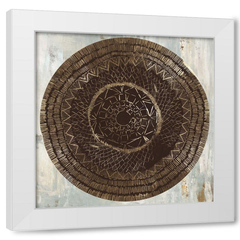 Zulu Gold II  White Modern Wood Framed Art Print by Reeves, Tom
