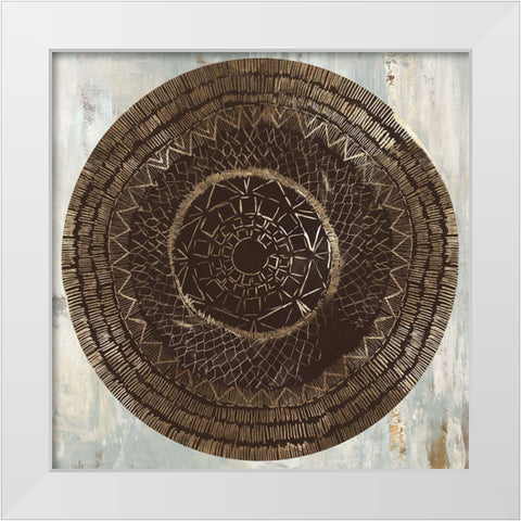 Zulu Gold II  White Modern Wood Framed Art Print by Reeves, Tom