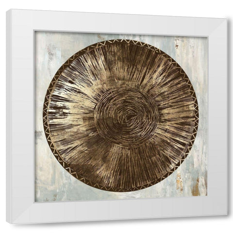 Zulu Gold III  White Modern Wood Framed Art Print by Reeves, Tom