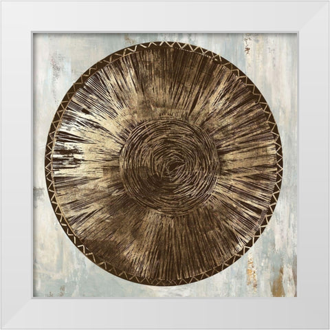 Zulu Gold III  White Modern Wood Framed Art Print by Reeves, Tom