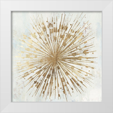 Golden Star White Modern Wood Framed Art Print by Reeves, Tom